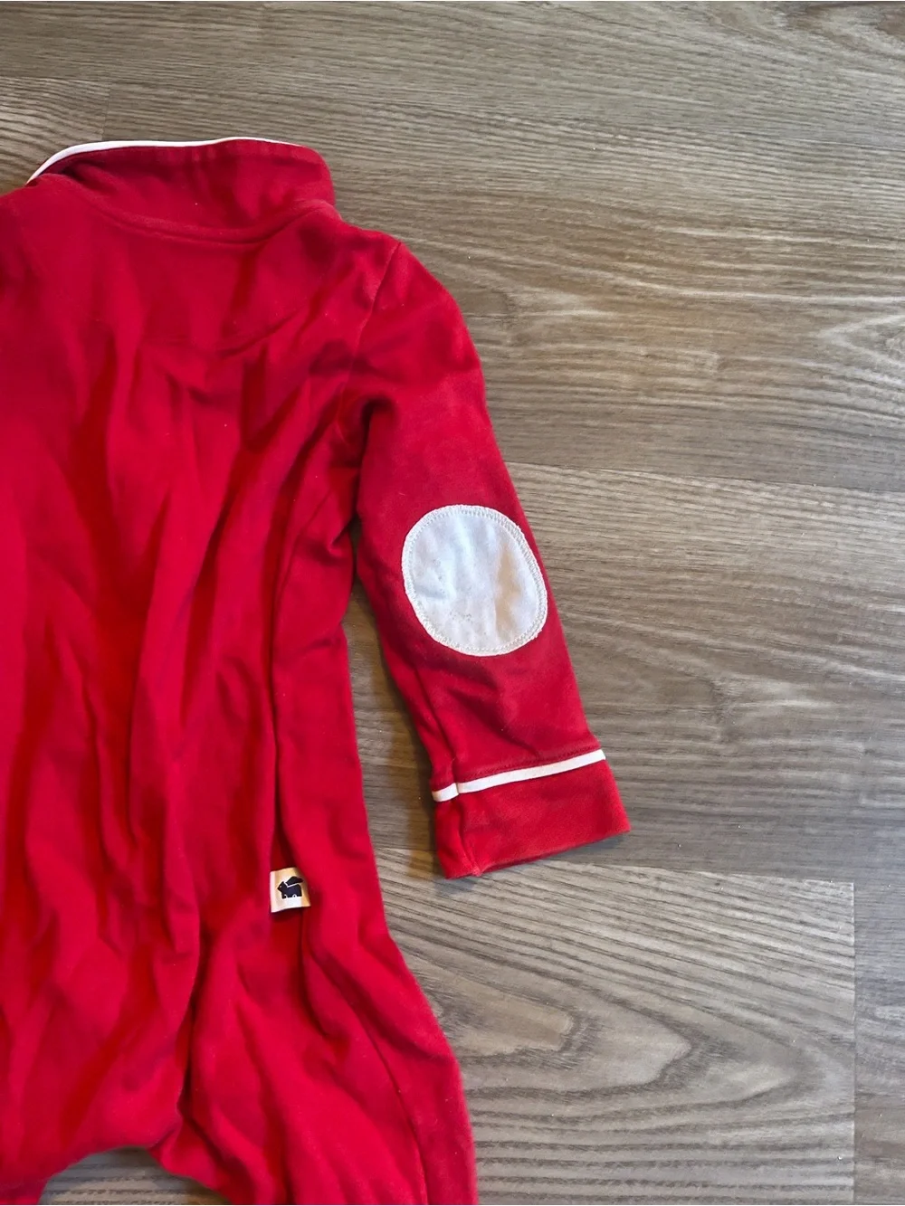 Paper Cape Classic Footie Pajamas | Crimson Red Pima Cotton Sleepsuit 18 Month